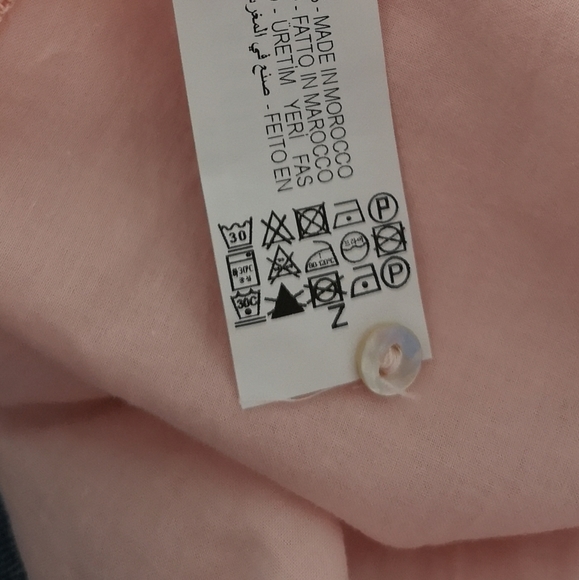 NWT Zara Cotton Pintucked & Lace Collarless Blouse - Picture 10 of 10